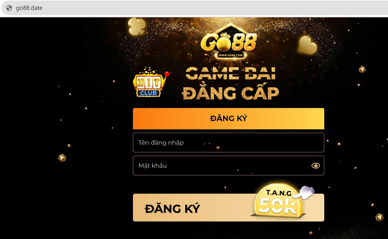 Domain go88.date của cổng game Go88